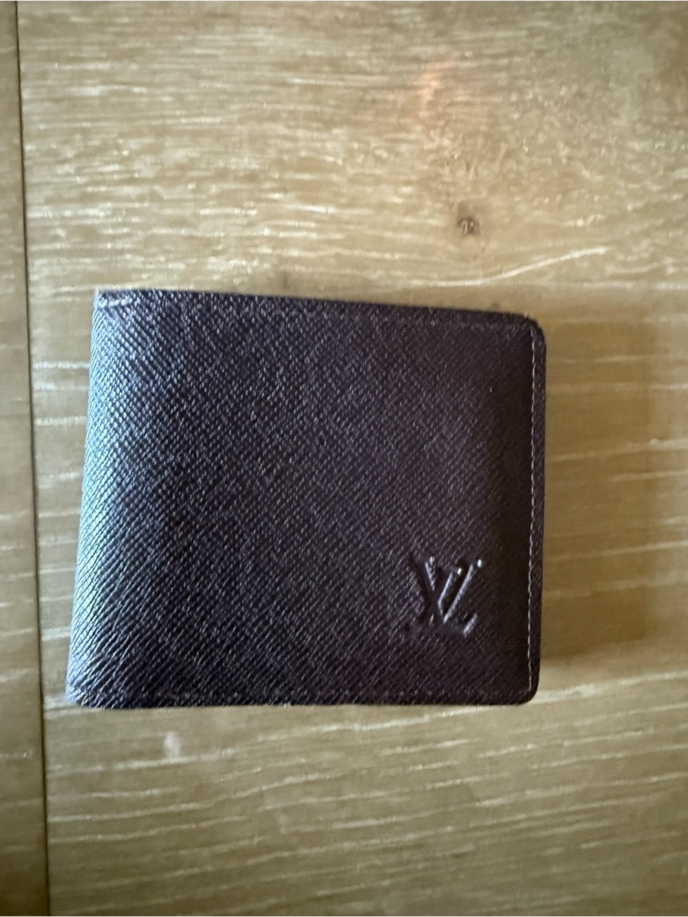 Louis Vuitton Dark Brown Men’s Wallet with Embossed LV